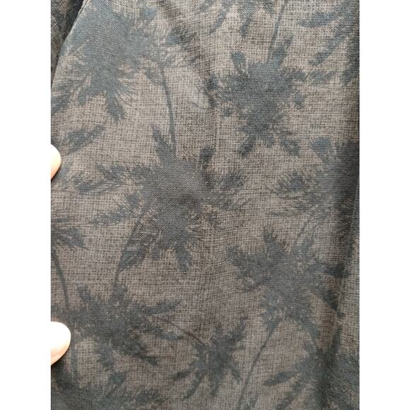 Nat Nast Size Large Black Brown Palm Tree Hawaiian Silk Blend Button Up Shirt - Picture 2 of 7